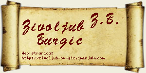 Živoljub Burgić vizit kartica